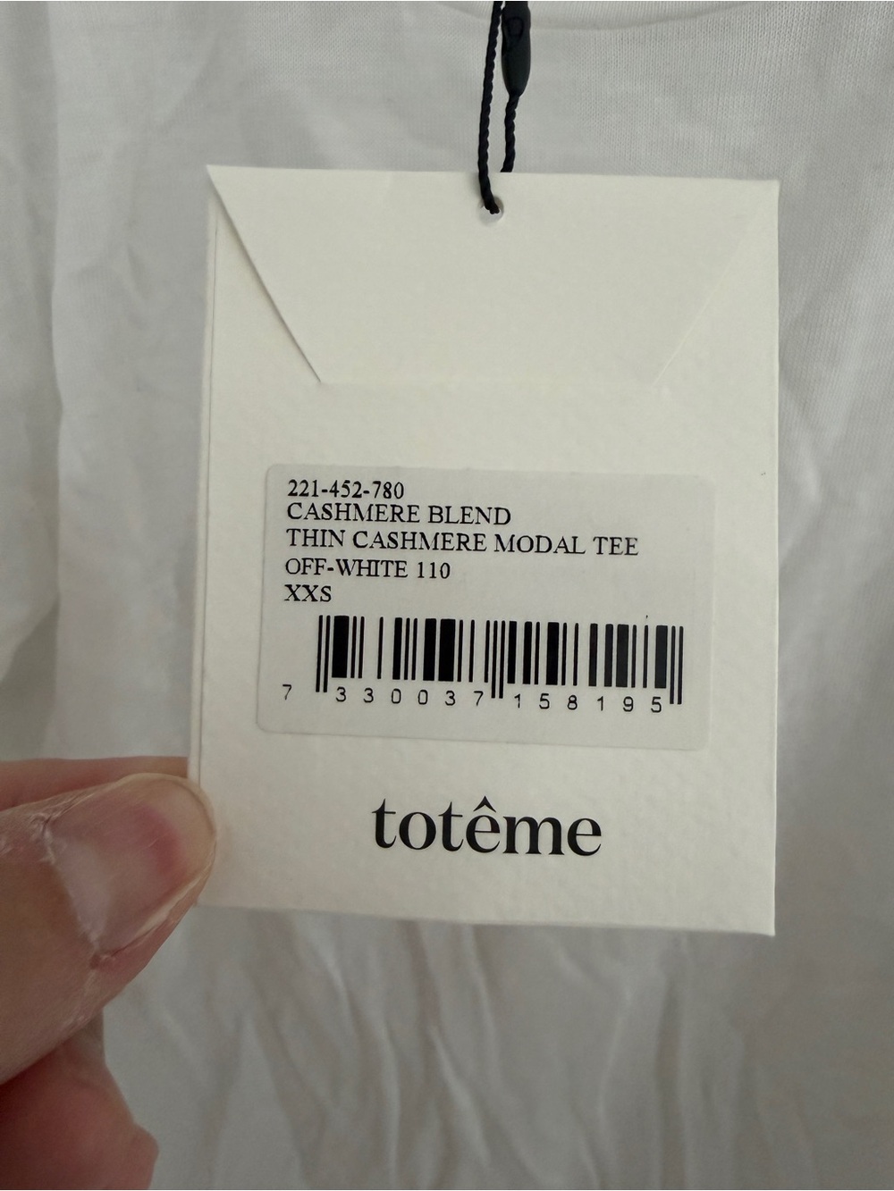 TOTOME CASHMERE BLEND MODAL TEE TSHIRT XXS NEW WITH TAGS - Picture 5 of 7